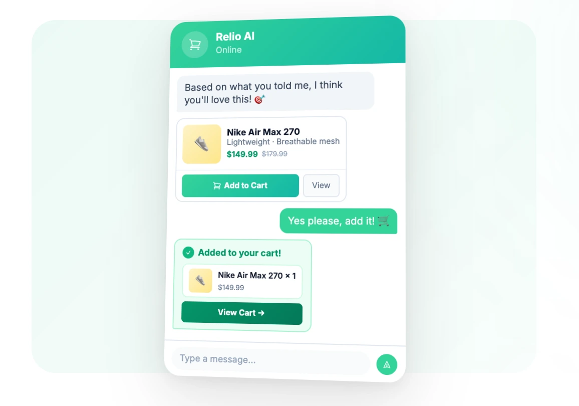 Add to Cart from Chat